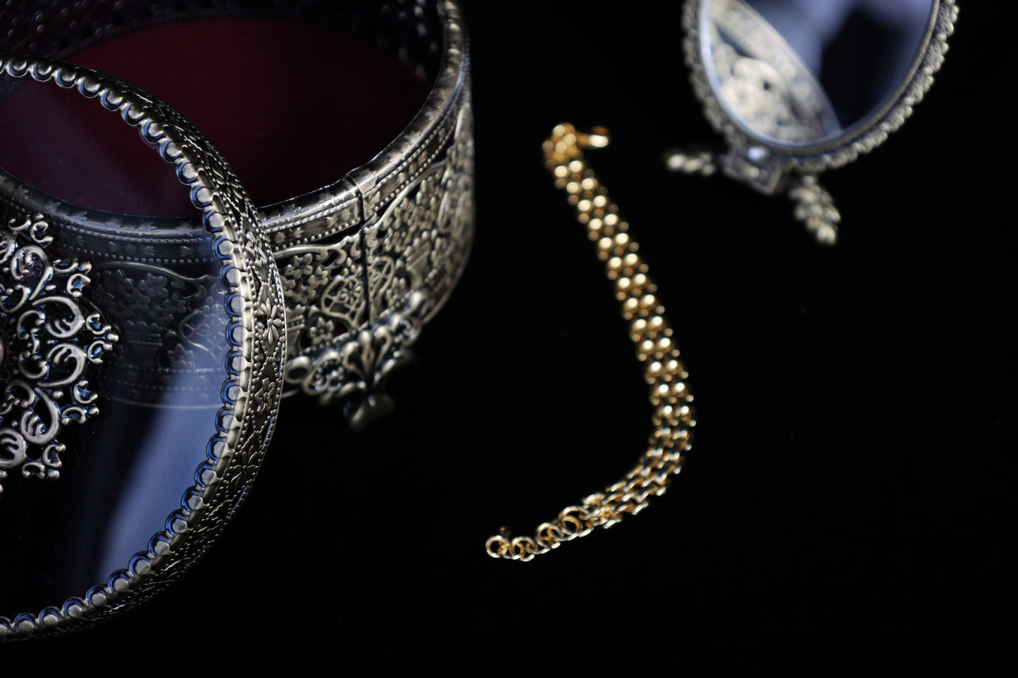 Stacked link 18k Gold Bracelet | Women gold bracelet | Bracelet Hinged clasp | Bracelet for Women