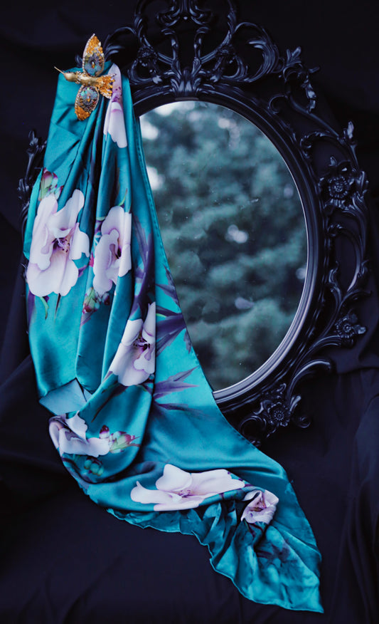 Honeycreeper Silk Scarf 100% Mulberry Silk