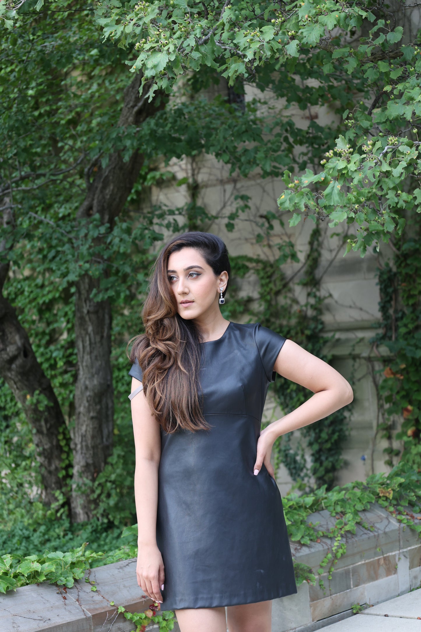 Dark Blue Dangle Earrings