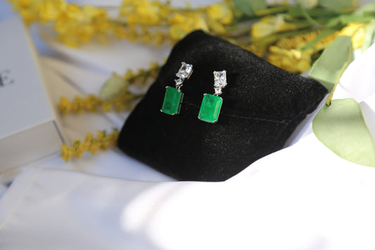 Zarhee Sea Green Earrings - Sterling Silver