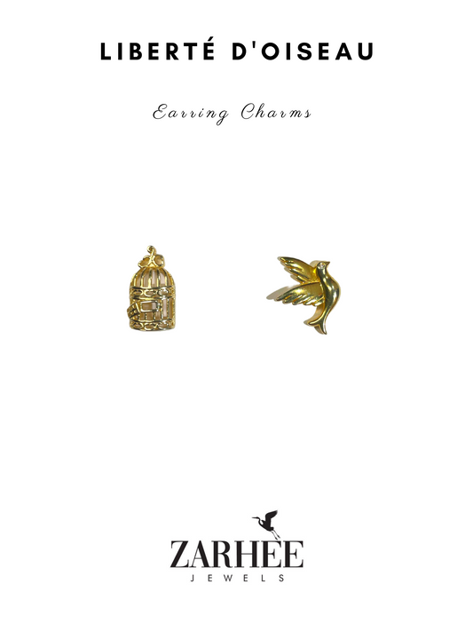 Liberte D'oiseau - Earring Charms | Solid Silver | 18k Gold | Earrings for Women