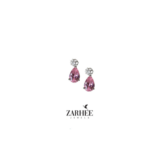 Rosy Pink Earrings - Sterling Silver