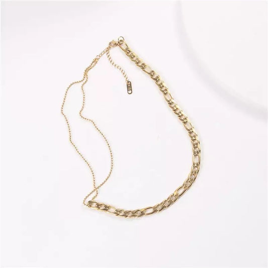 Double Layered Necklace - 18k Gold Plated