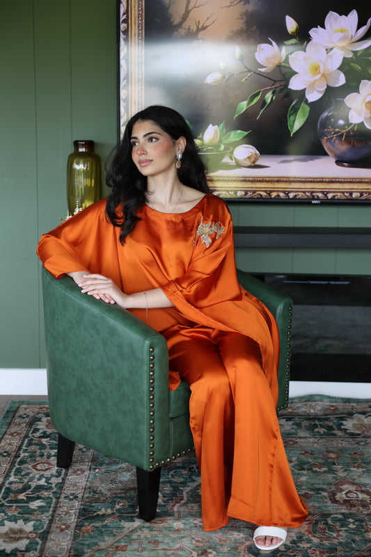 Sunset Ember Kaftan Set