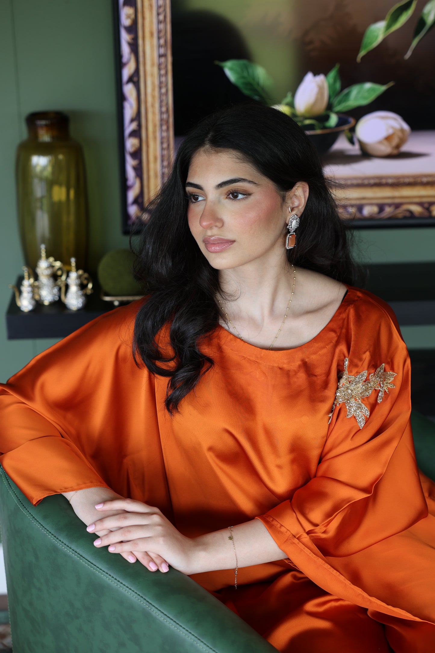 Sunset Ember Kaftan Set