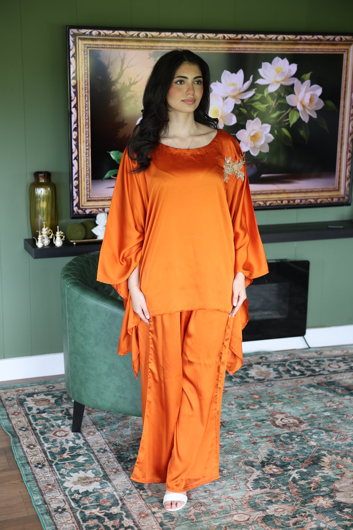 Sunset Ember Kaftan Set