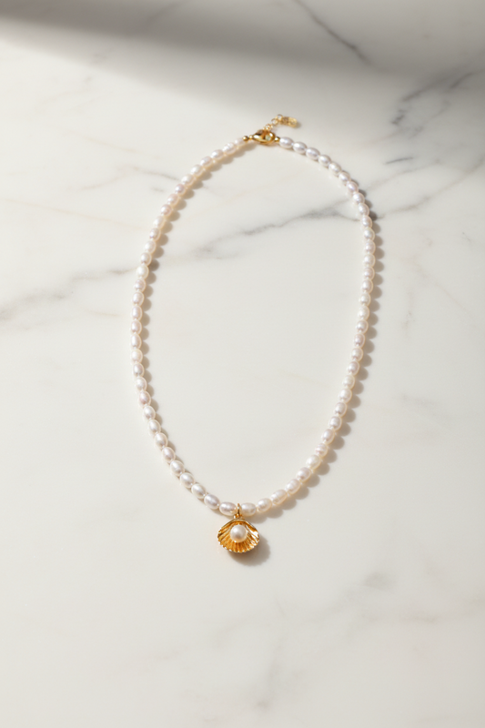 Pearl 18k Gold Plated Necklace - Women
