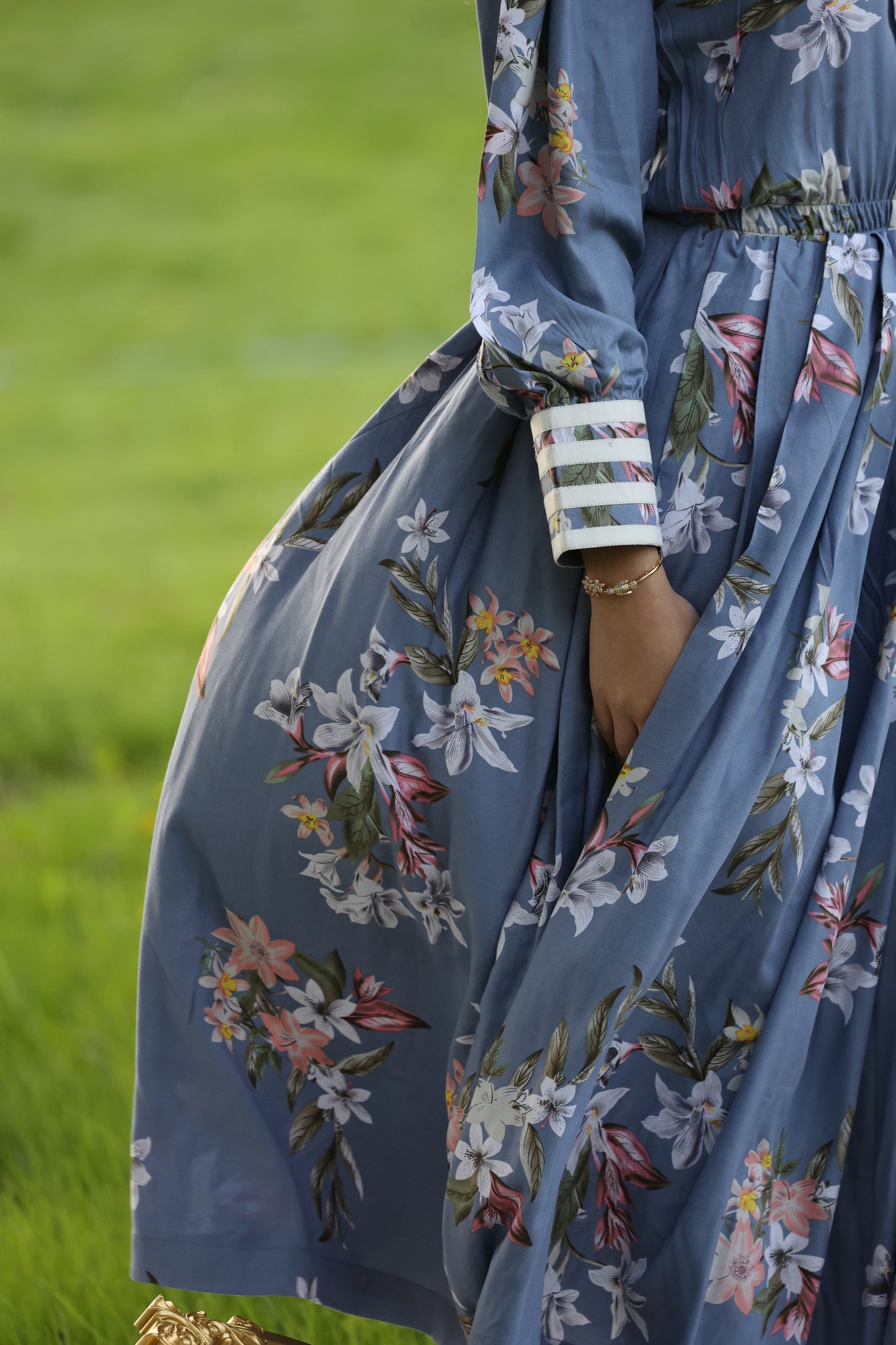Blue Wisteria Garden Dress