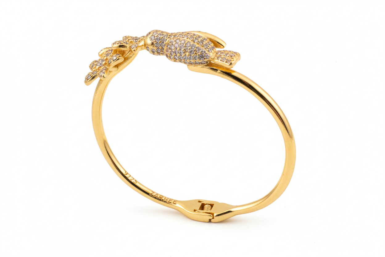 Oiseaux De Printemps | Spring Birds | Solid Silver | 18k Gold Plated | Rhodium Plated | Bracelet for Women