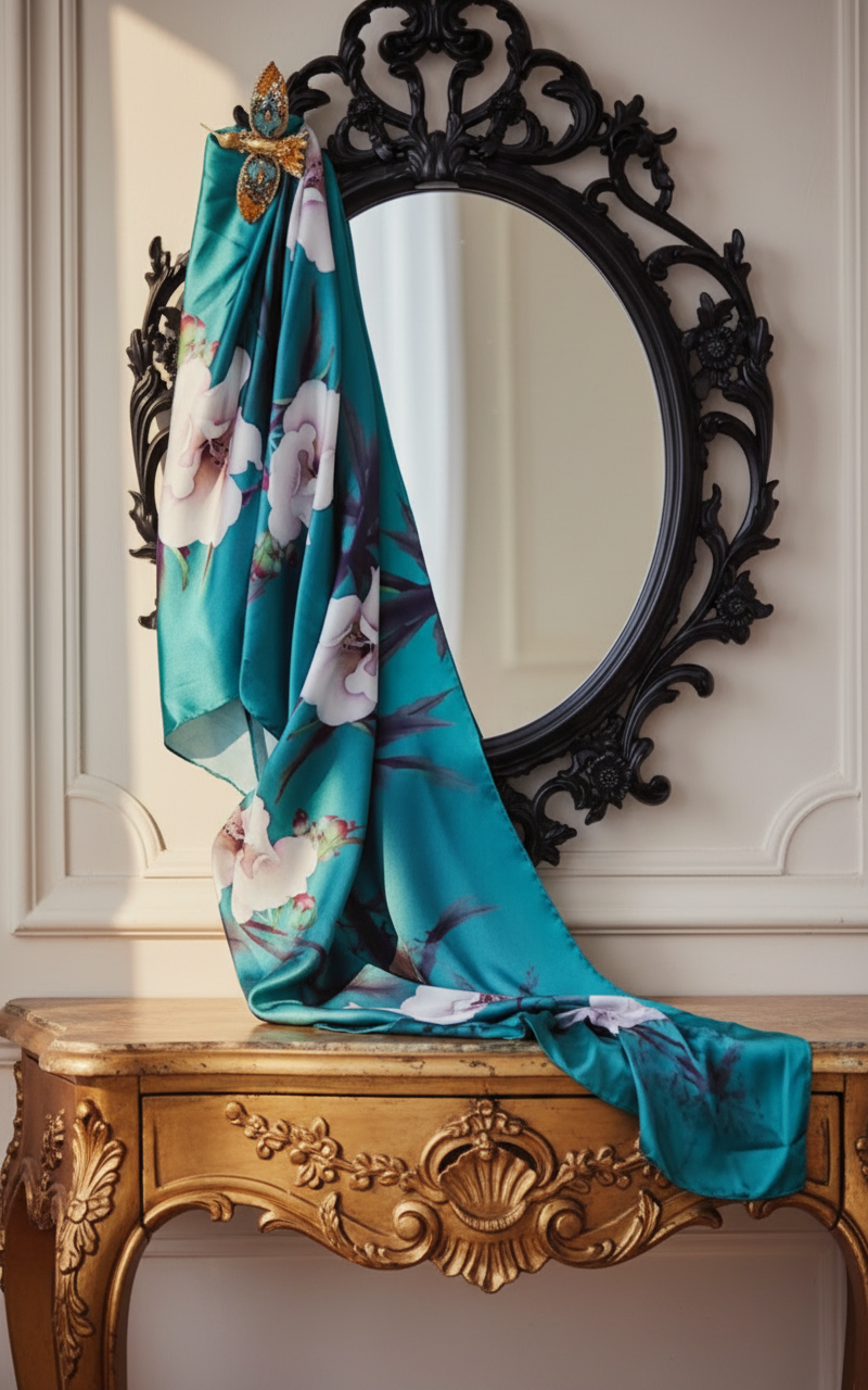 Honeycreeper Silk Scarf 100% Mulberry Silk