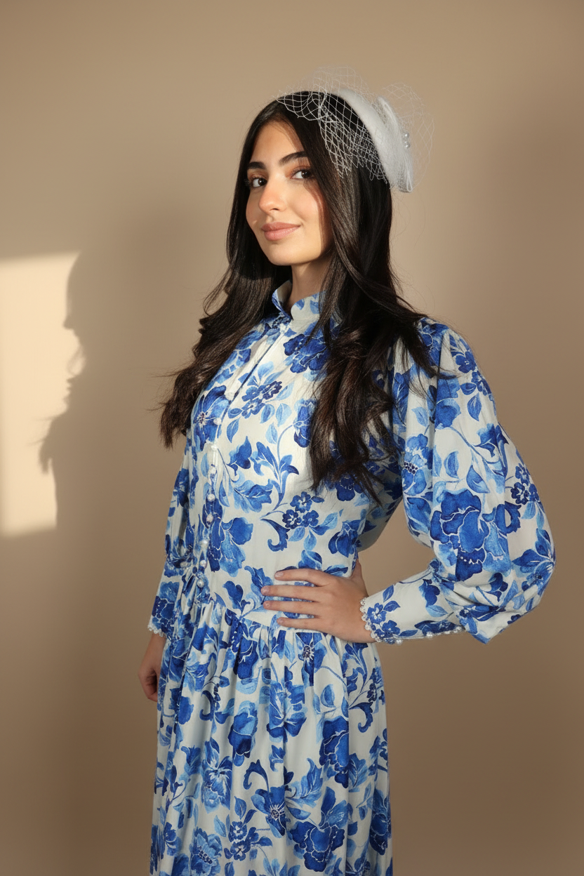 Blue Willow Garden Dress