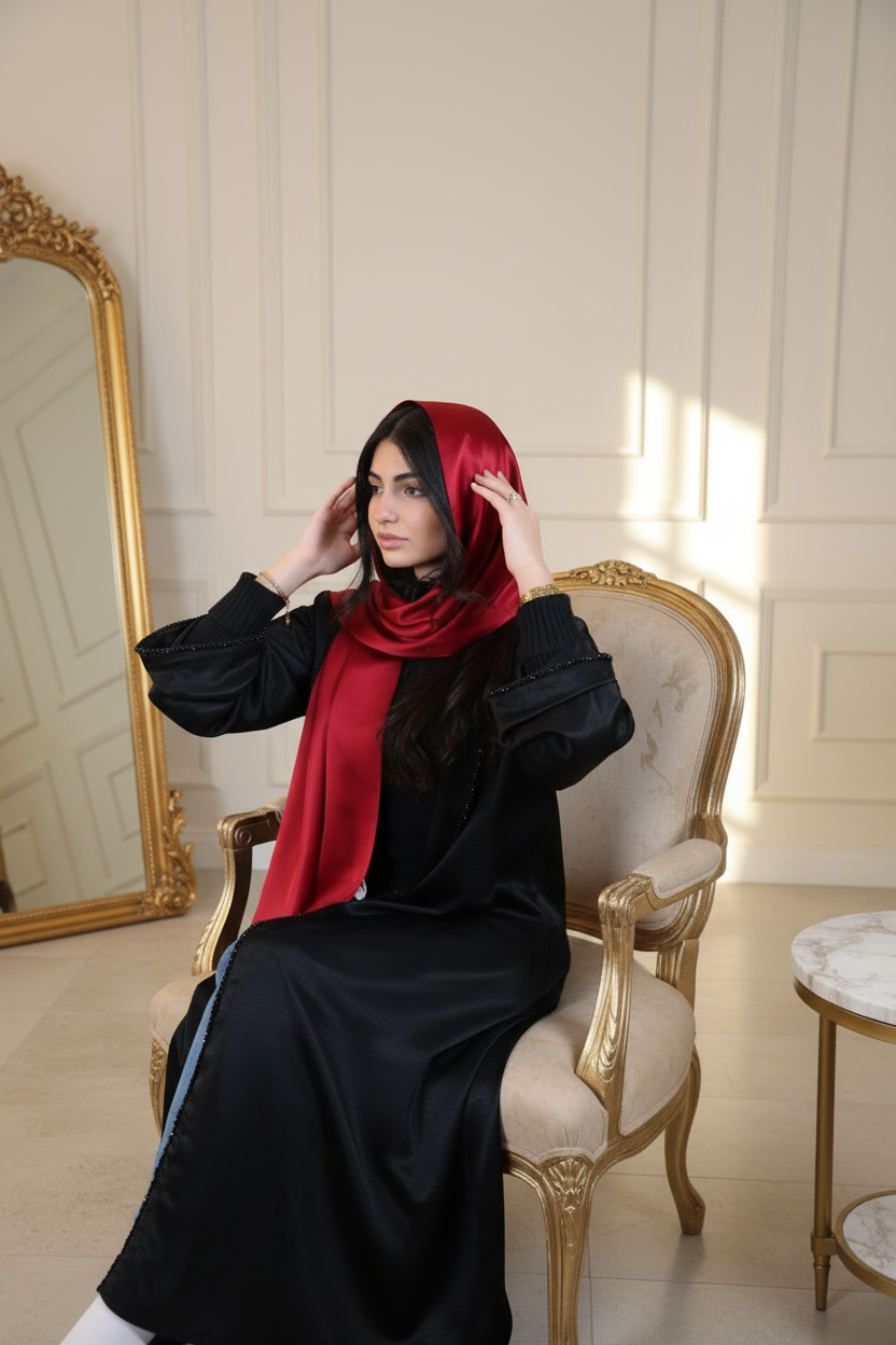 Scarlet Silk Scarf - 100% Mulberry Silk