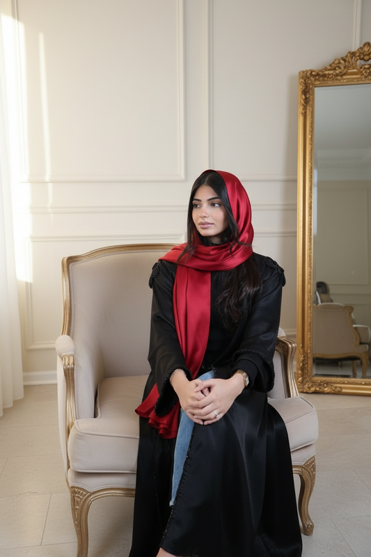 Scarlet Silk Scarf - 100% Mulberry Silk