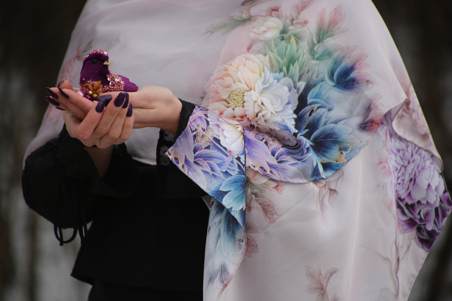 Carmine Silk Scarf - 100% Mulberry Silk