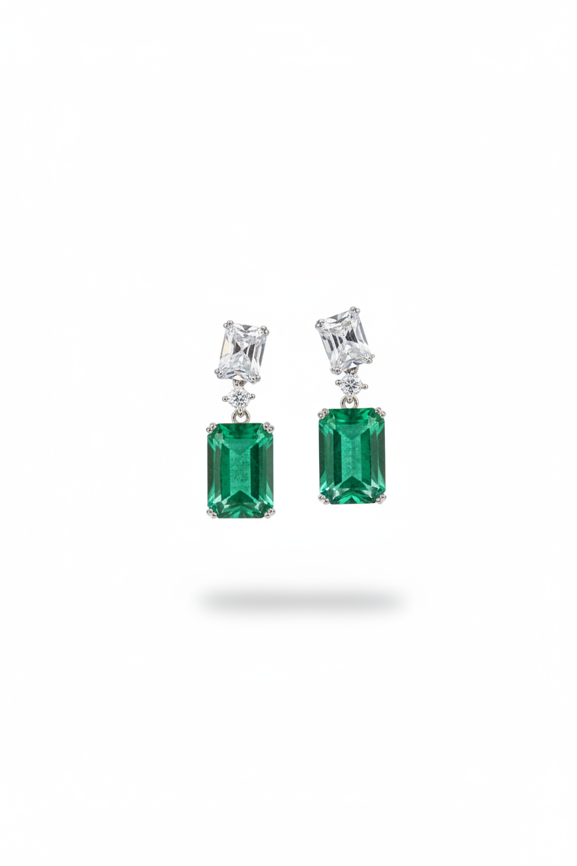 Zarhee Sea Green Earrings - Sterling Silver