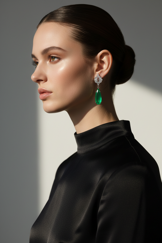 CAREZZA  - Emerald Green Earrings