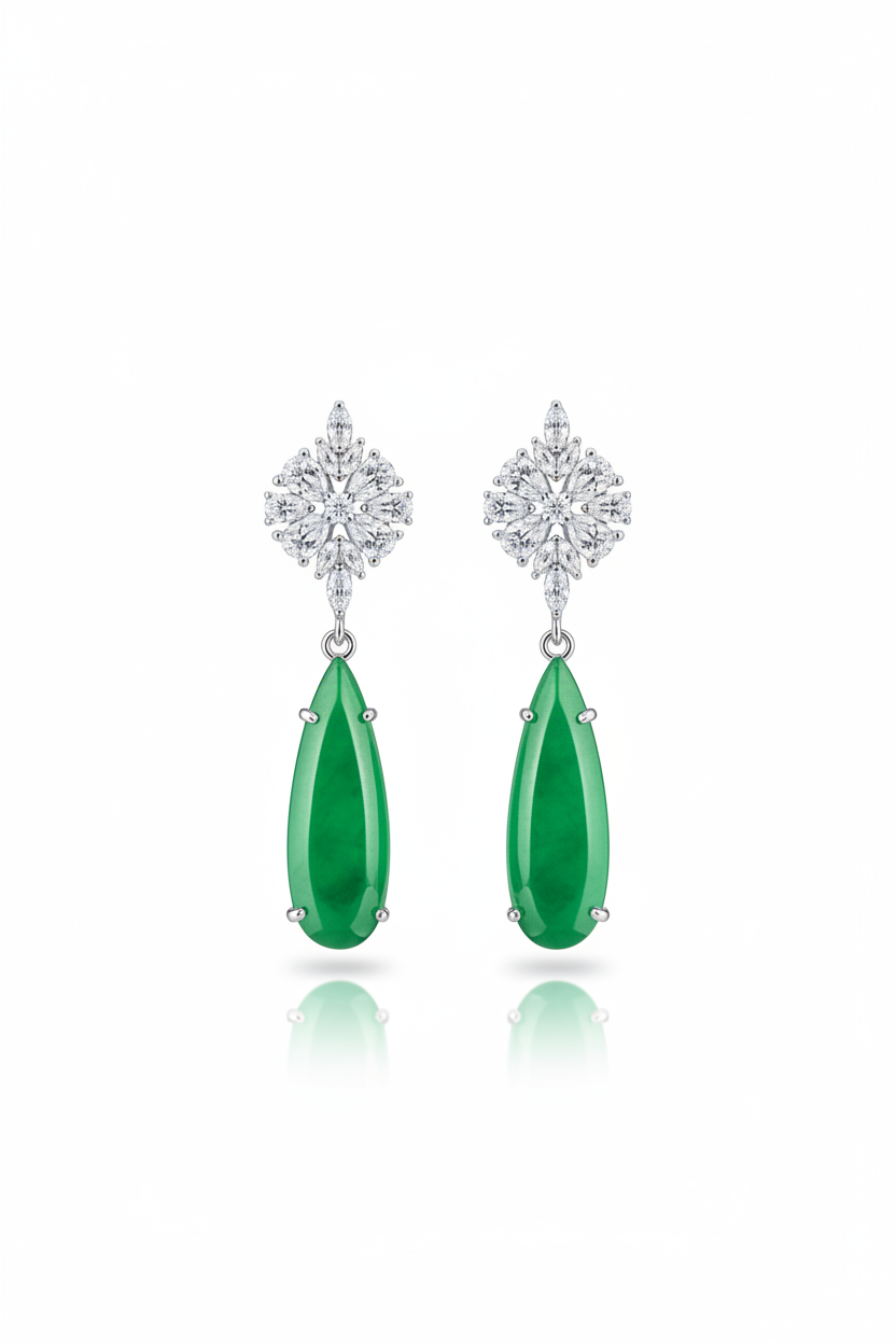CAREZZA  - Emerald Green Earrings