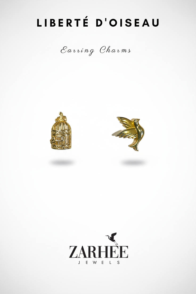 Liberte D'oiseau - Earring Charms | Solid Silver | 18k Gold | Earrings for Women