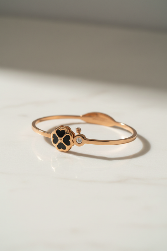Heart Rotatable Bracelet - Rose Gold