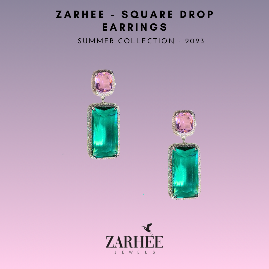 Zarhee - Square Drop Earrings