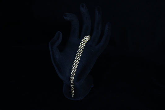 Stacked link 18k Gold Bracelet | Women gold bracelet | Bracelet Hinged clasp | Bracelet for Women