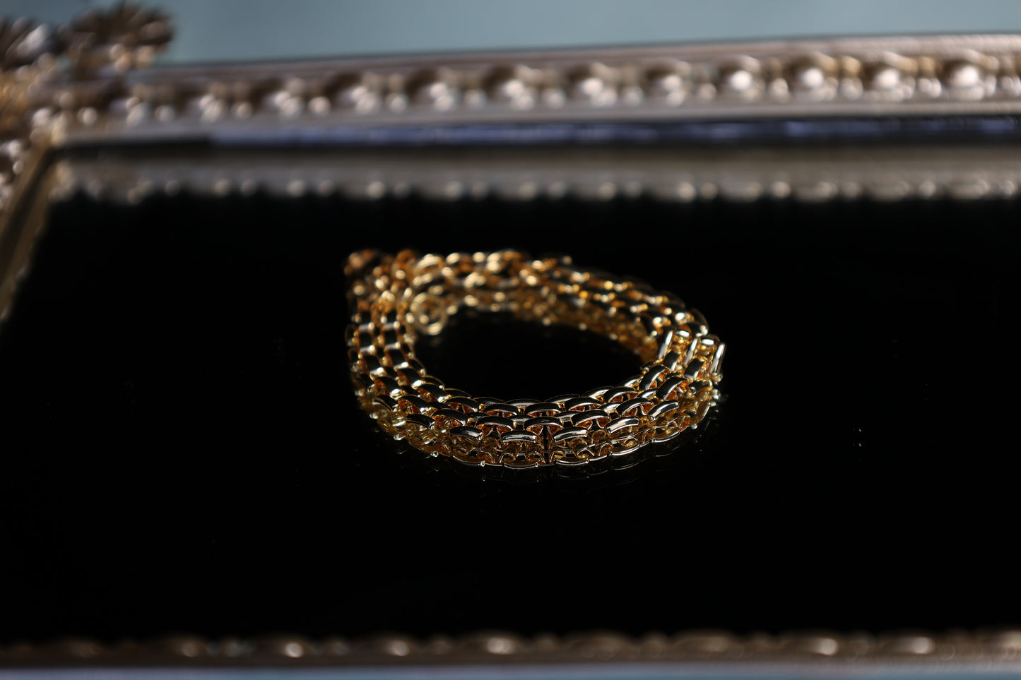 Stacked link 18k Gold Bracelet | Women gold bracelet | Bracelet Hinged clasp | Bracelet for Women