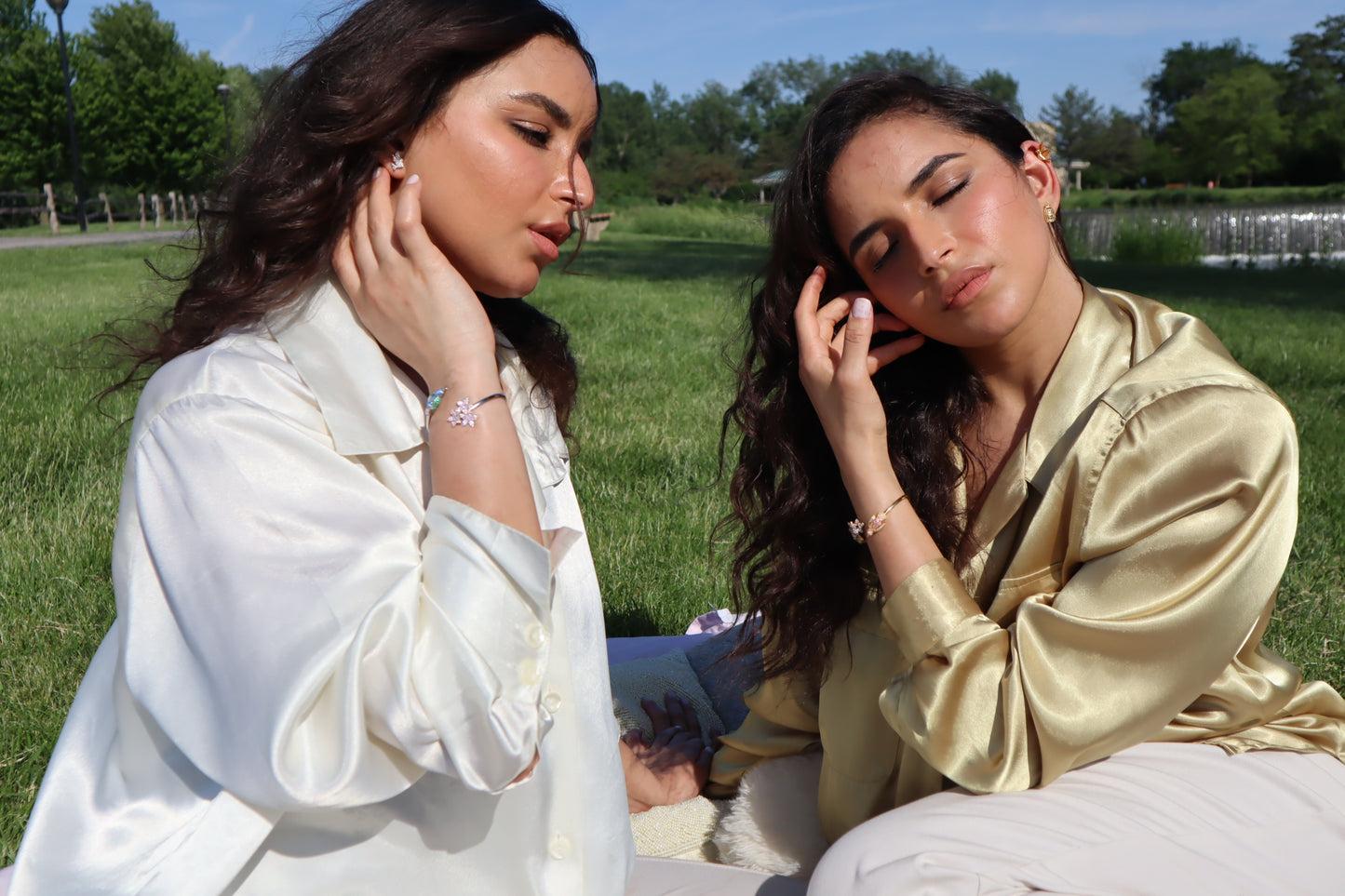 Oiseaux De Printemps | Spring Birds | Solid Silver | 18k Gold Plated | Rhodium Plated | Bracelet for Women