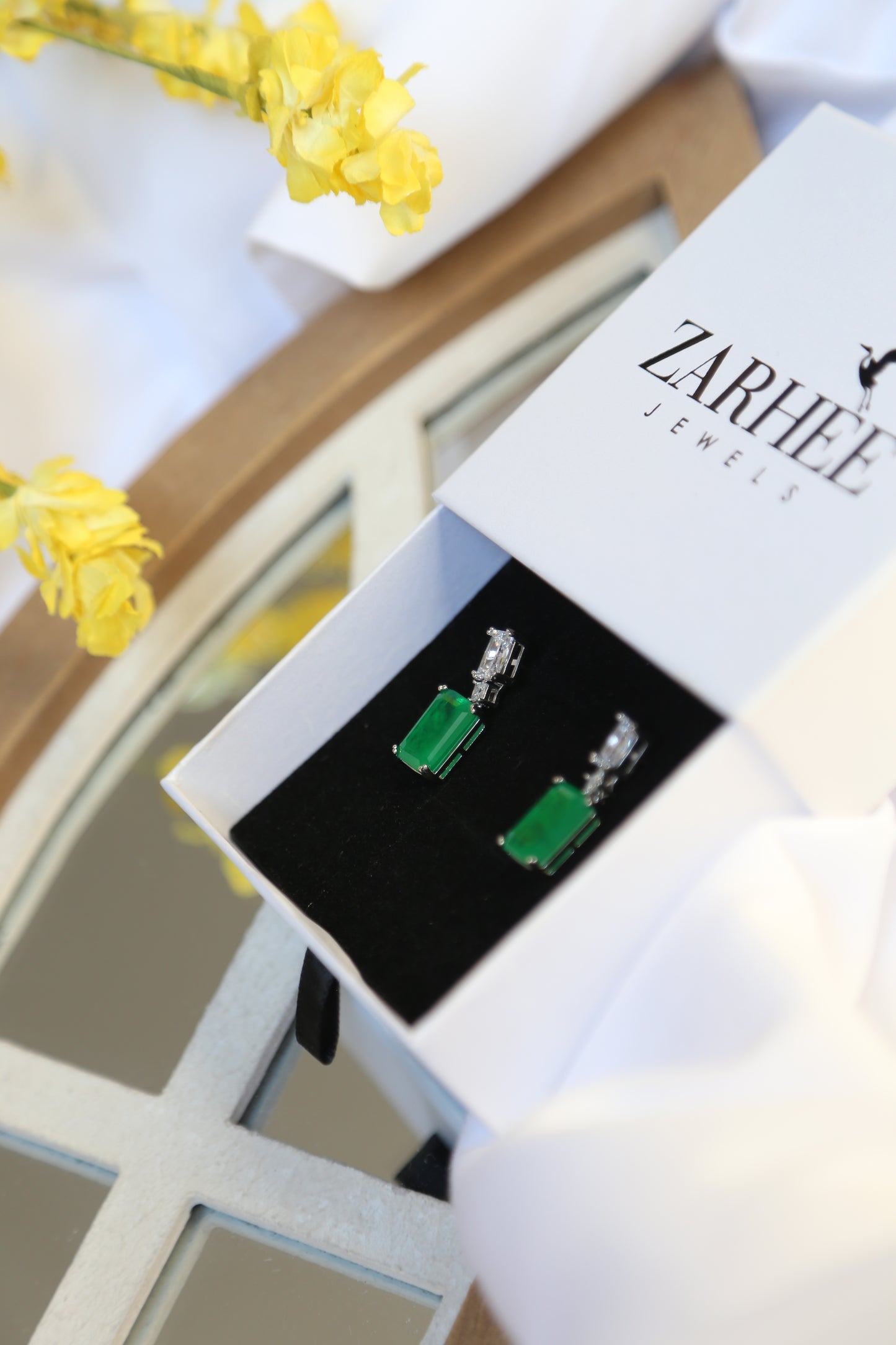 Zarhee Sea Green Earrings - Sterling Silver