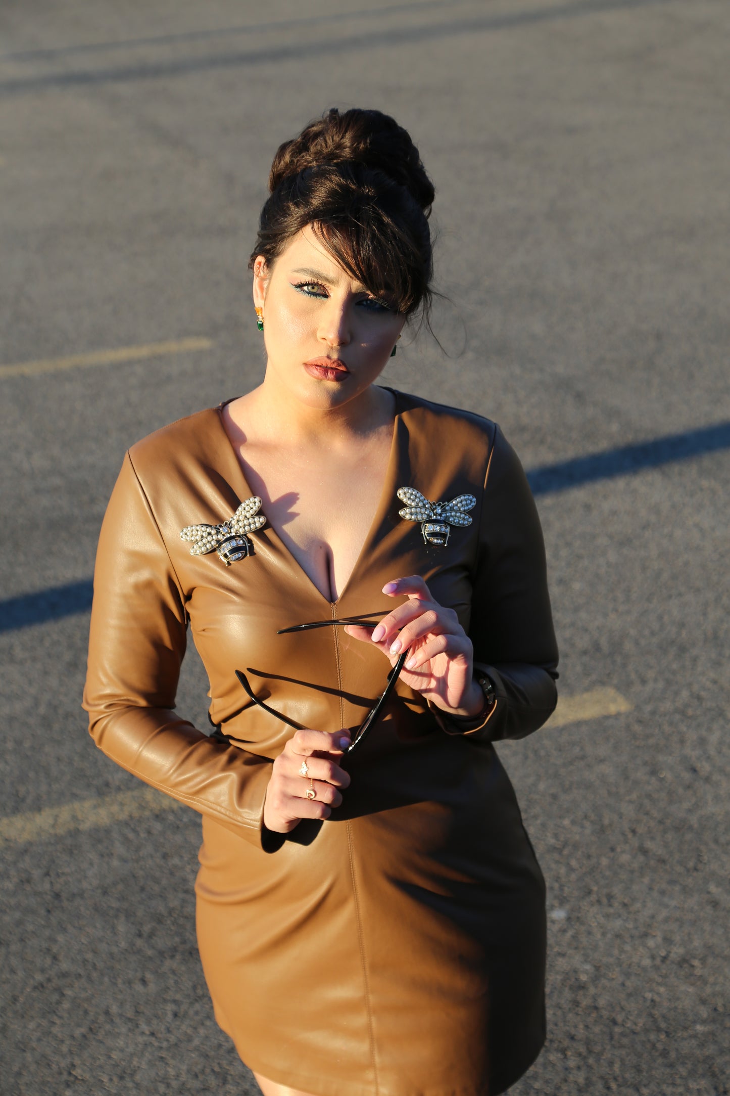 Zarhee Emerald Gold Earrings