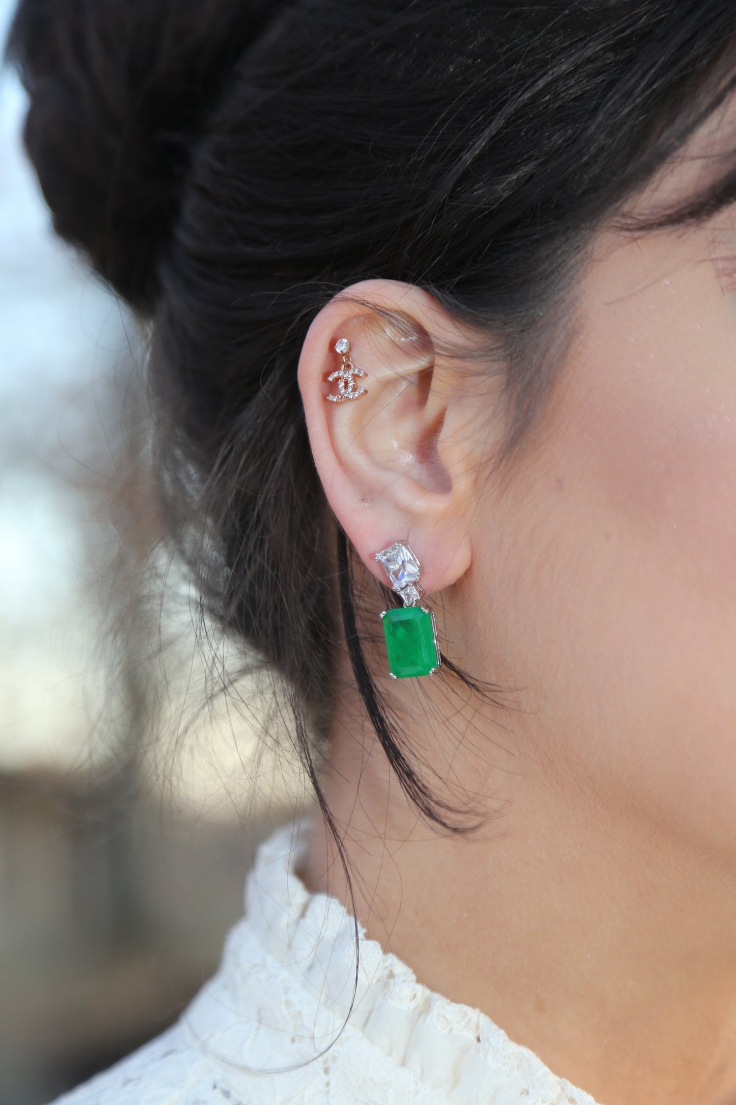 Zarhee Sea Green Earrings - Sterling Silver