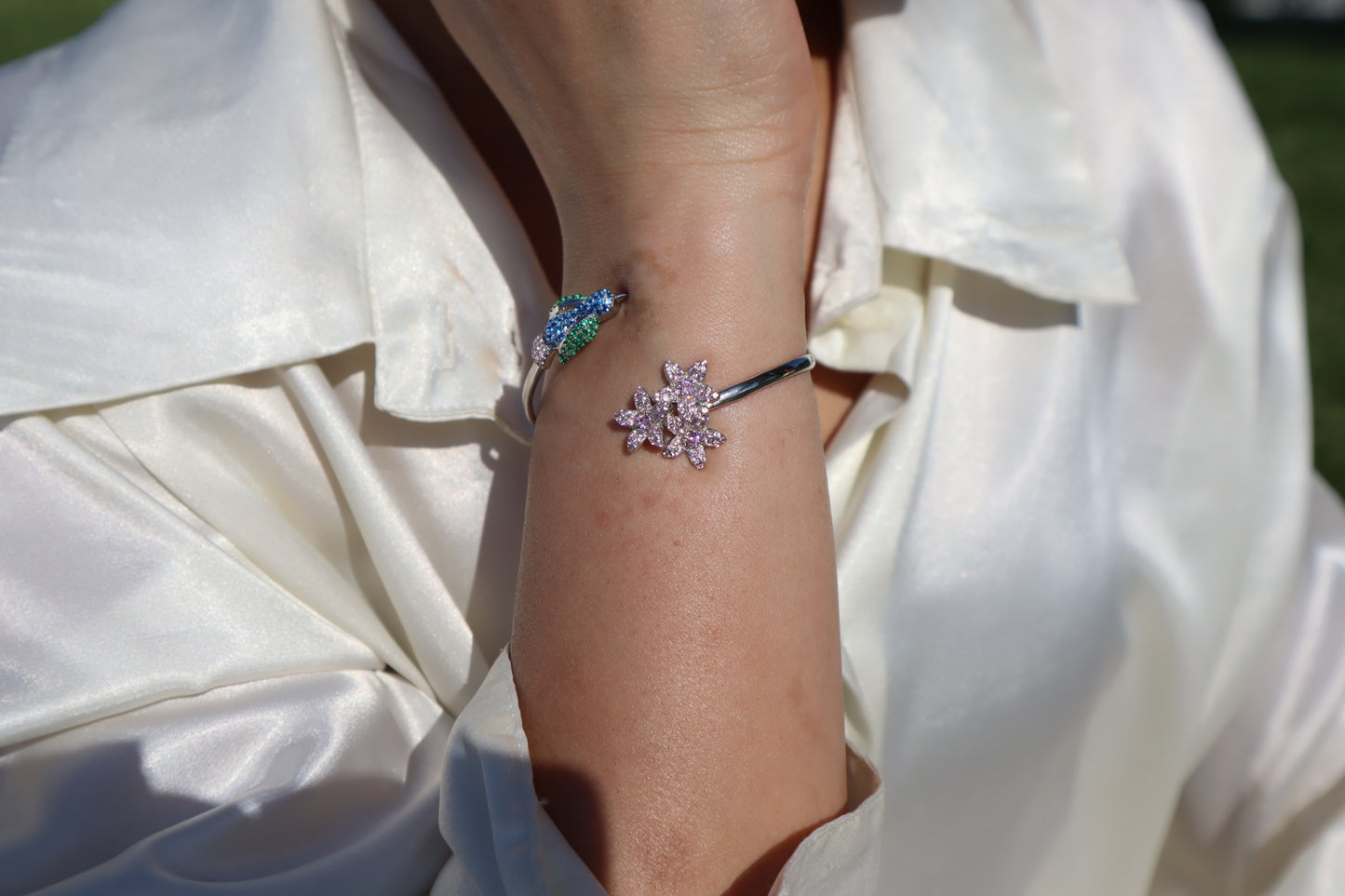 Birds and Flowers | Solid Silver | Hand-crafted | Oiseaux et Fleur