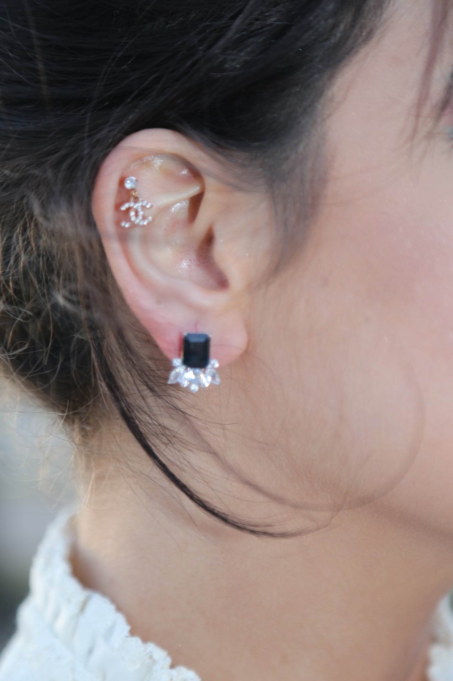 Victorian Sterling Silver Blue Sapphire Stone