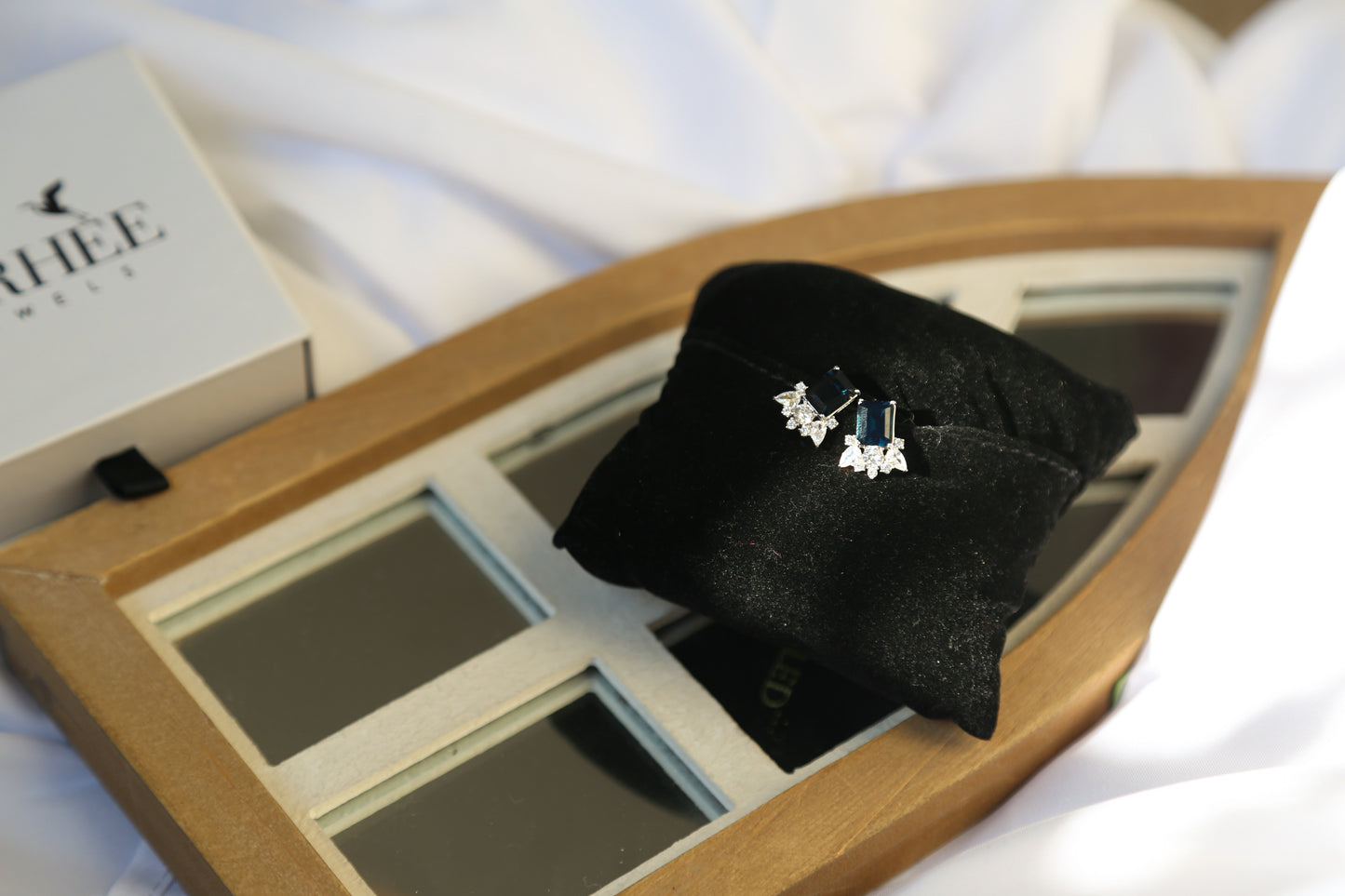 Victorian Sterling Silver Blue Sapphire Stone