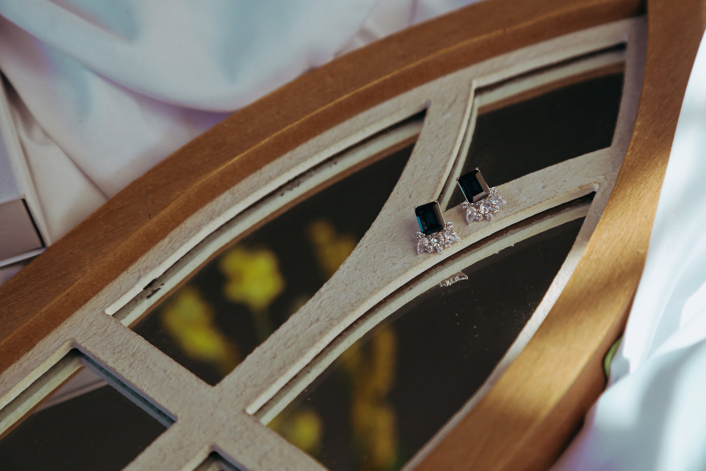 Victorian Sterling Silver Blue Sapphire Stone