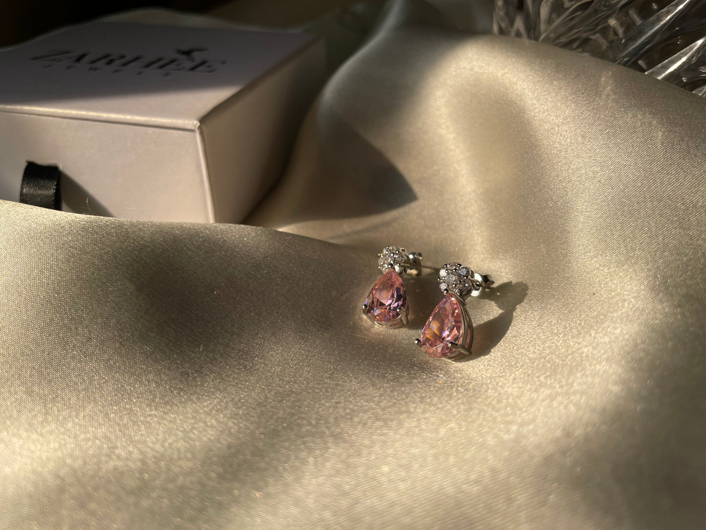 Rosy Pink Earrings - Sterling Silver