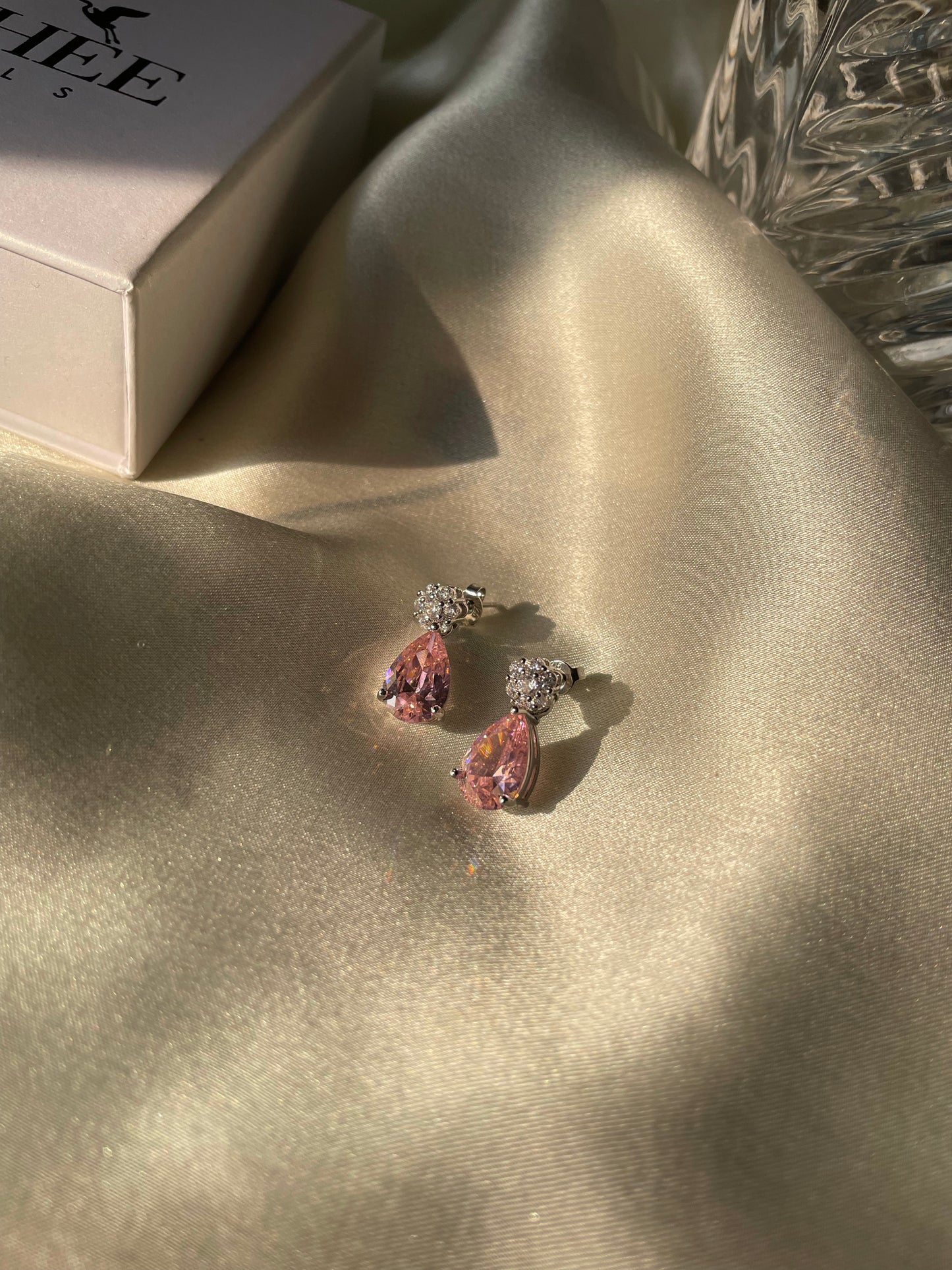 Rosy Pink Earrings - Sterling Silver