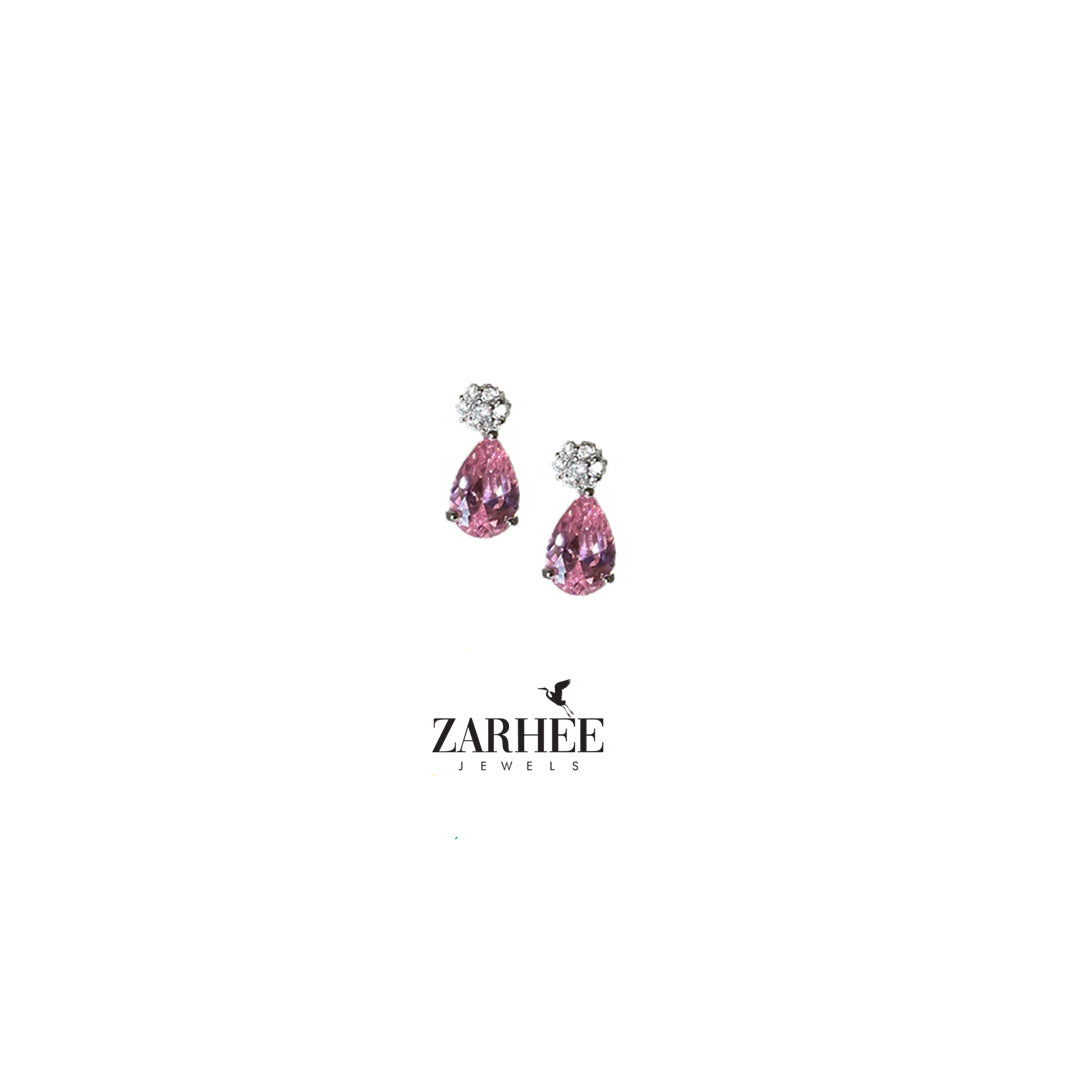 Rosy Pink Earrings - Sterling Silver