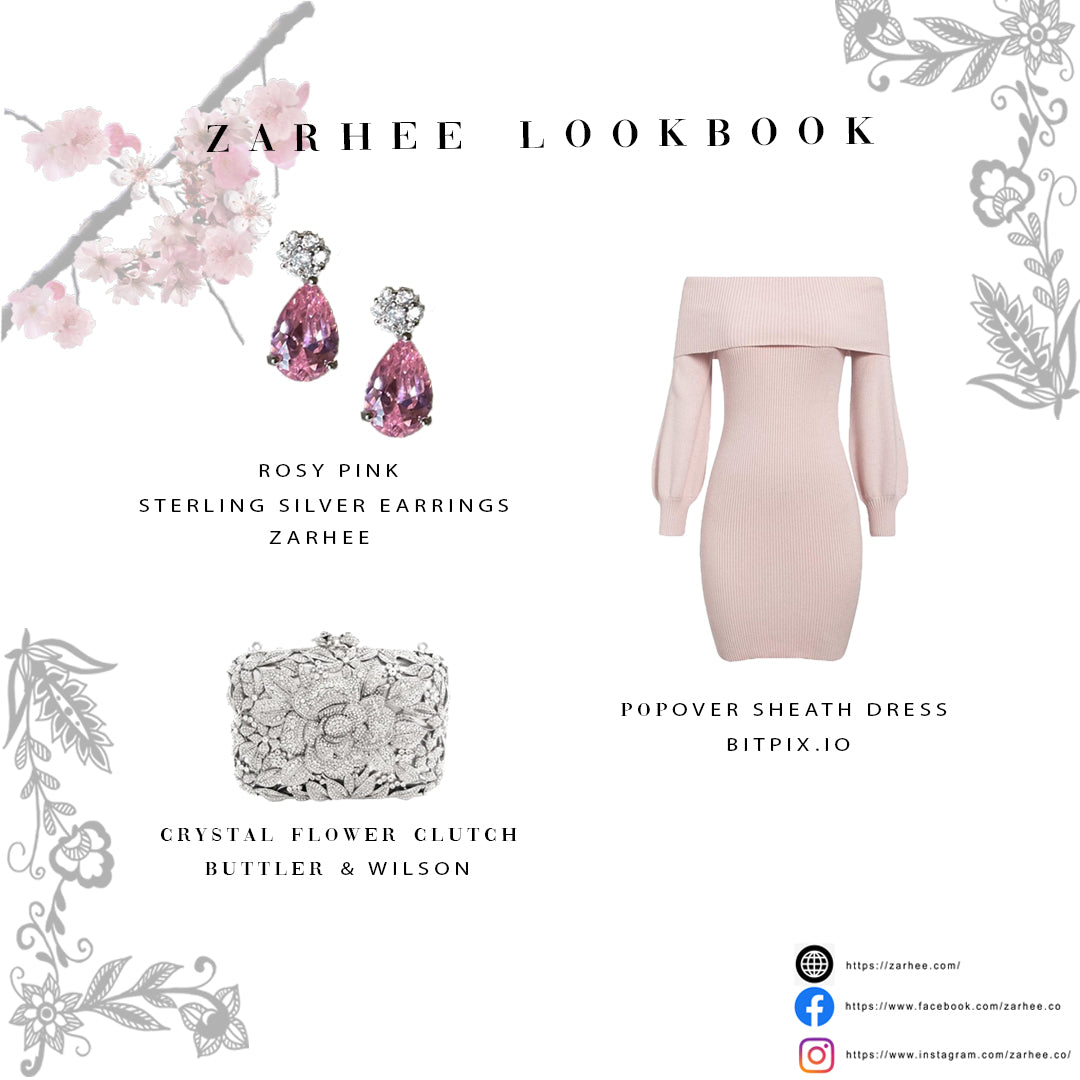 Rosy Pink Earrings - Sterling Silver