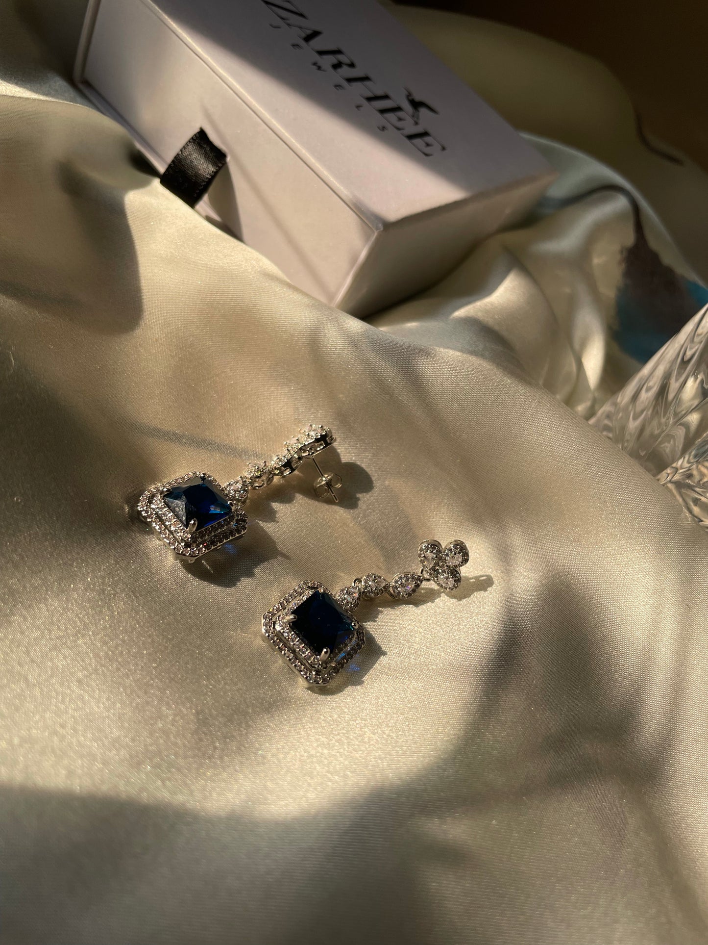 Blue Victorian Dangle Earrings | Dangle Earrings | Blue Earrings | 925 Sterling Silver Earrings