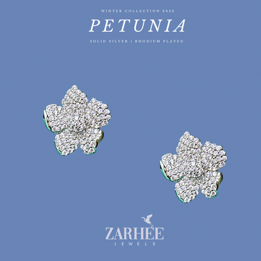 AMARYLLIS - Solid Silver Earring - Rhodium Plated | Hypoallergenic