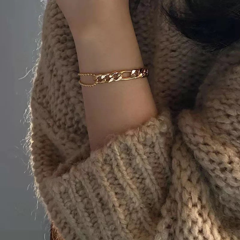 Double layered Gold bracelet