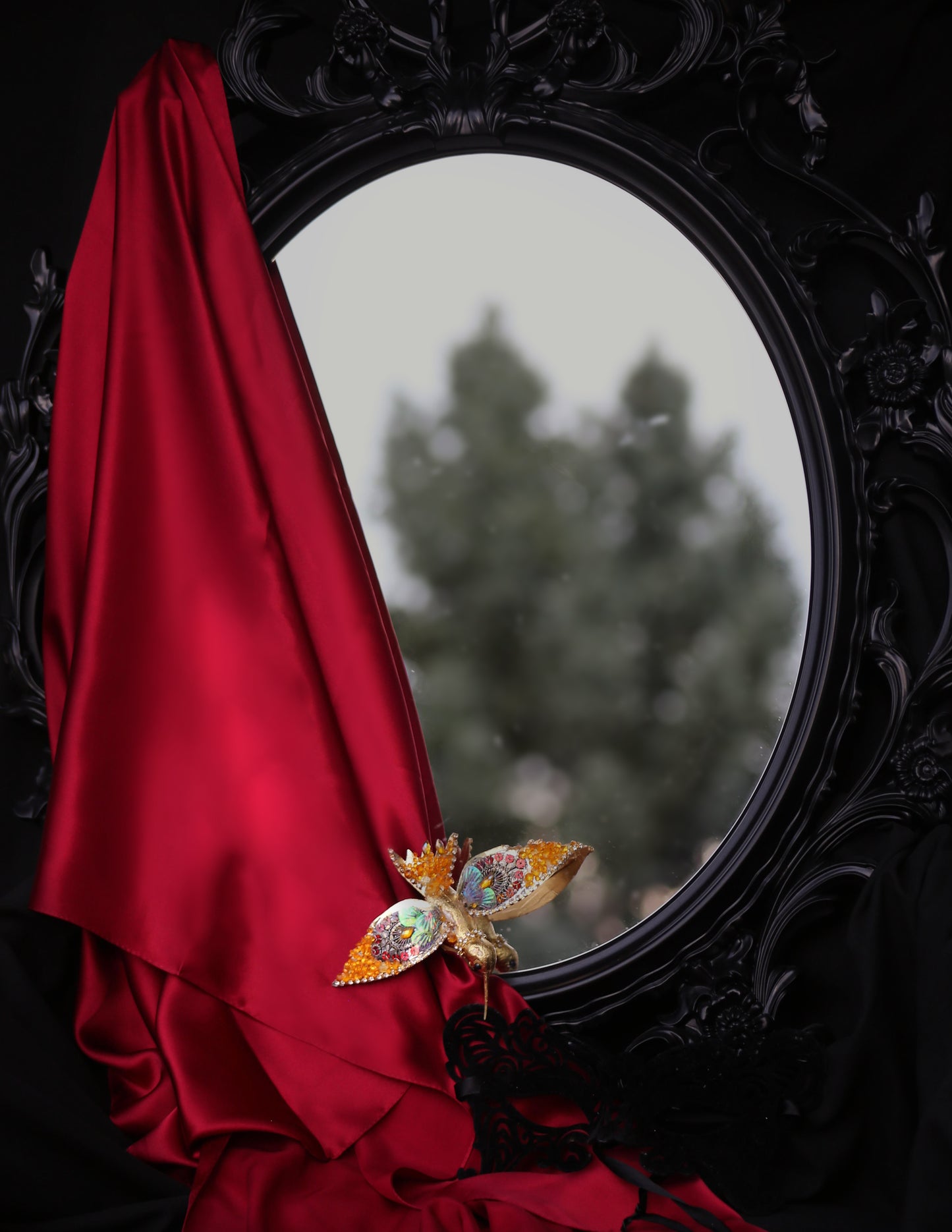 Scarlet Silk Scarf - 100% Mulberry Silk